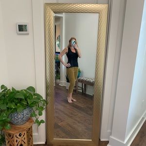 Mustard brown ripped up corduroy jeans